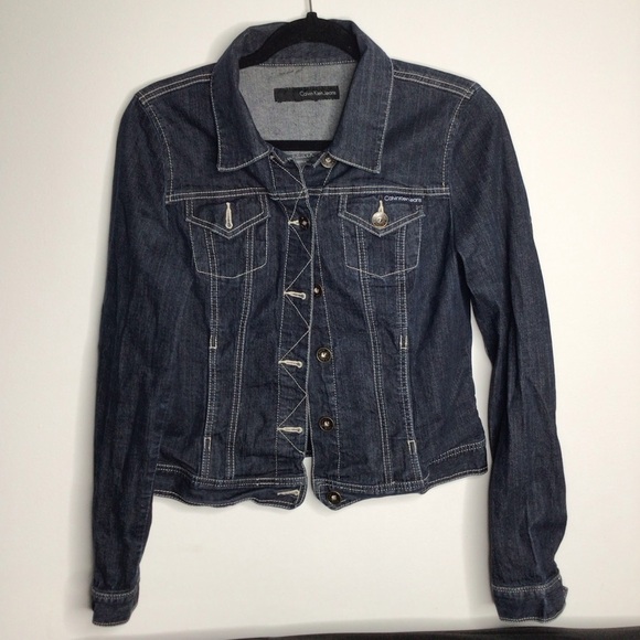 Calvin Klein Cropped Jean Jackets - Picture 5 of 14